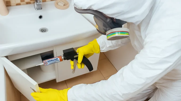 Expert en désinsectisation en intervention contre des cafards avec gel appâts