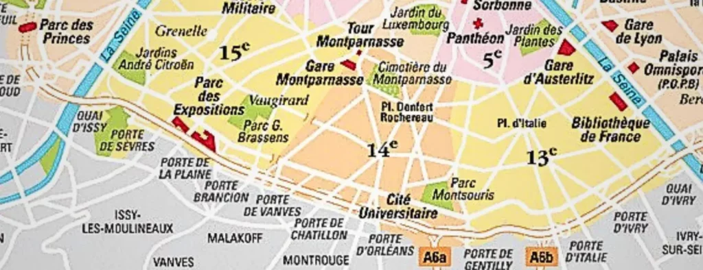 carte de Paris sud