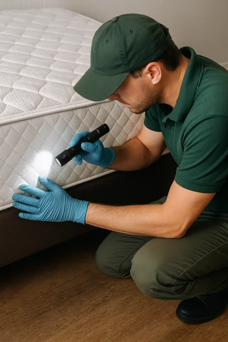 Expert punaises de lit qui inspecte à Paris 13e